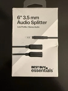 Best Buy ~ 6ft 3.5MM Stereo Male Plug to Dual Female 3.5MM Jacks Audio Splitter - Picture 1 of 5