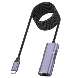 Type-C to Gigabit Ethernet Card to Ethernet Converter with Charging For iPhone - Picture 1 of 14