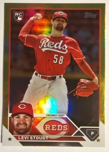 2023 Topps Update Gold Foil #US149 Levi Stoudt RC Rookie Card Reds