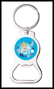 PRINCESS CINDERELLA DISNEY INSPIRED ART CUSTOM BOTTLE OPENER KEYRING KEYCHAIN - Picture 1 of 2