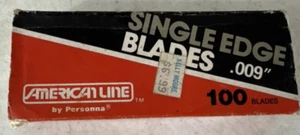 Hojas de un solo borde Americanline .009 100 unidades - Imagen 1 de 2