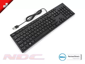 NEW Dell KB216 SWISS Slim Office Multimedia Desktop Keyboard (BLACK) - Picture 1 of 2