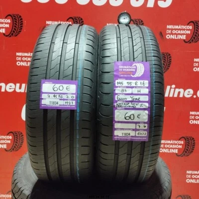 2x 195 55 16 87H GOODYEAR EFFICIENT GRIP2 7.0/7.6mm REF:11834 - Imagen 1 de 4