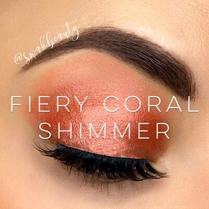 ShadowSense FIERY CORAL SHIMMER New LE Creme to Powder Eyeshadow By SeneGence - Picture 1 of 7