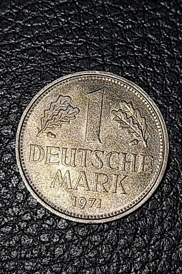 1971 F Germany Federal Republic 1 Mark ~ Unc. Slightly Toned  - Image 1 of 2