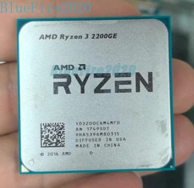 AMD Ryzen 3 2200GE 3.2-3.6GHz 4CORE 4Thr 35W Socket AM4 CPU Processor R3 2200GE - Image 1 of 4