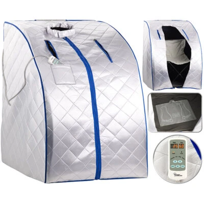Portable Infrarot-Sauna mit Fußheizung, 4 Carbon-Heizern, Sitz, 1050 W - Bild 1 von 4