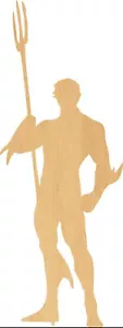Aquaman Laser Cut Out Holzform Bastelbedarf - Holzhandwerk Ausschnitt - Bild 1 von 1
