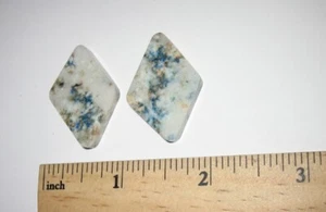 2 Stck. POLIERT 32 mm x 21 mm SCORZALIT KRISTALL STEIN CABOCHON PAAR USA 11,1 Gramm *2 - Bild 1 von 12