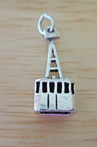 Dije elevador tranvía aéreo tranvía tranvía de montaña de plata esterlina 3D 22x8 mm - Imagen 1 de 4