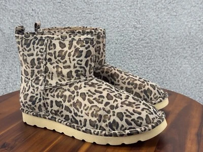 Xappeal Women's Jen Leopard Suede Fuzzy Faux Fur Size 10 Lined Short Ankle Boot - Image 1 of 4