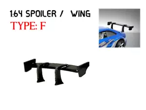 SW-F 1:64 Spoiler Personalizado/Ala Negro Acrílico Autoensamblaje Hot Wheels Tomica - Imagen 1 de 2