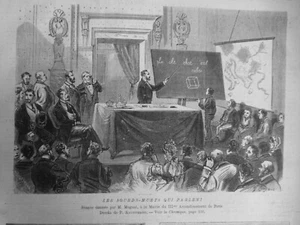 1875 Deaf Mute School 2 Ancient Newspapers - Picture 1 of 2