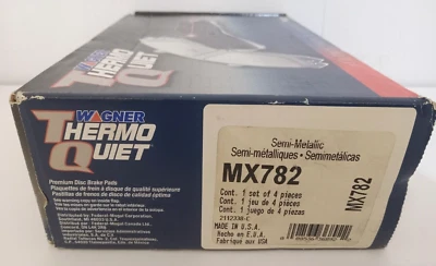 Juego de pastillas de freno de disco Wagner MX782 traseras para 95 04 Chrysler Intrepid Dodge Intrepid Foto 1 de 3