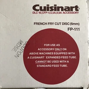Cuisinart FP-111 French Fry Cut Disc New In Box - DLC-10 Cfp 4,5,5a,9,9a - Picture 1 of 3