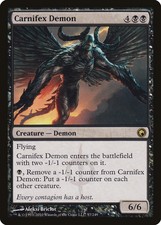 Carnifex Demon Scars of Mirrodin HEAVILY PLD Black Rare MAGIC MTG CARD ABUGames