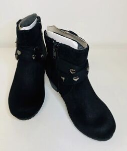 Lilley Girls Black Ankle Boot - Cute & Comfortable - Size 10 / EU 28 -  NEW