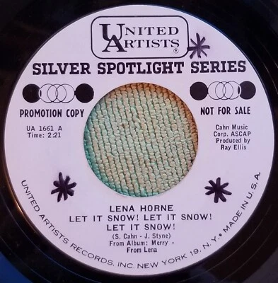 Lena Horne "Let It Snow! Let It Snow! Let It Snow! / What Are You Doing New..." - Image 1 of 3