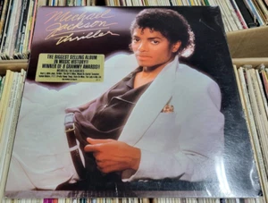 Michael Jackson 1984 pressing LP Thriller - SEALED Hype Sticker - Picture 1 of 2
