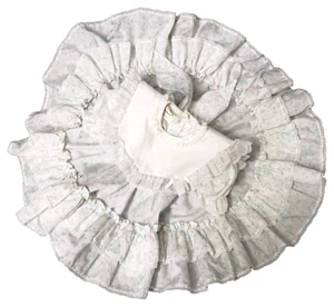 Miniworld Pageant Circle Twirl Dress 6 month Ruffle Lace Bib Floral Vintage 80s - Picture 1 of 8