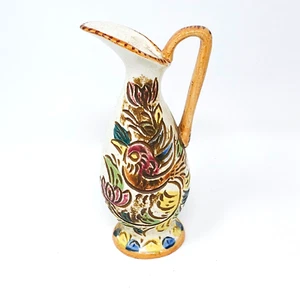 Vintage Hand Painted Pitcher Style Bud Vase Bird Occupied Japan 6 1/2" Tall - Picture 1 of 7