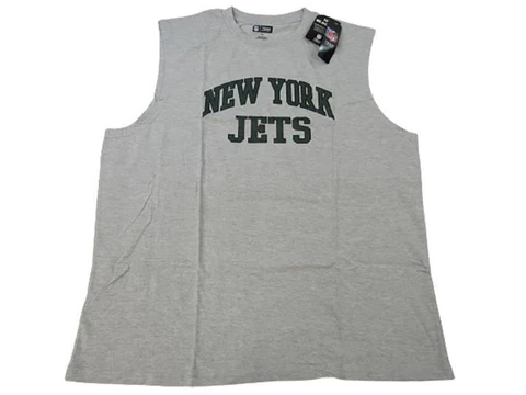 New York Jets Mens Sizes 3XL-4XL-Tall Gray Muscle Tank Top Shirt Cover