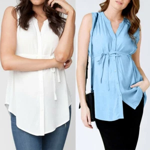 Women Pregnant Maternity Nursing Solid Breastfeeding Sexy Stripe Blouse Shirt US - Picture 1 of 18