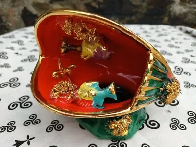 Vallauris ancienne petite lampe veilleuse coquillage céramique années 50/60 - Photo 1/4