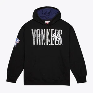 Mitchell & Ness Men's New York Yankees Black OG 2.0 Fleece Pullover Hoodie Large - Picture 1 of 6