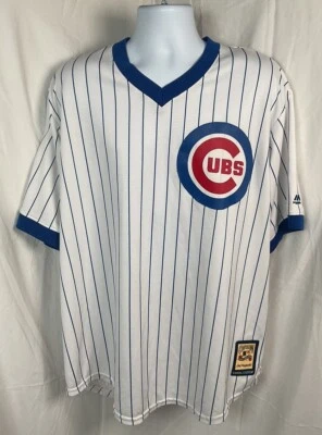 Majestic Ernie Banks Jersey 2XL Chicago Cubs Colección Cooperstown Hecha en EE. UU. Foto 1 de 4