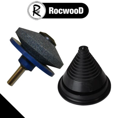 ROCWOOD Lawnmower Rotary Blade Sharpener And Balancer Set Ideal For Most Makes