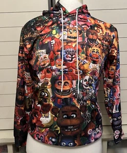 Unisex Colorful  Pullover Hoodie Jacket Faces Freddy Size Youth X-Large - Picture 1 of 18