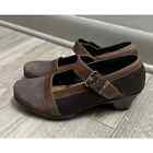 NAOT Dashing Pump Leather Mary Jane Heels Slip On Shoes Brown US 7 / 38 EU