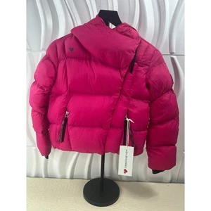 Obermeyer Pink Puffer Jacket Size Teen(8) Hooded Zip Winter Coat NEW w/ TAGS! - Picture 1 of 7