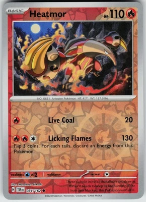 Pokemon Heatmor 031/162 SV05: Temporal Forces NM Reverse Holo card - Image 1 of 2
