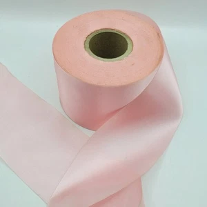 75 mm Satinband rosa extra breit ca. 50 m Hochzeit Auto Schärpe - Bild 1 von 4