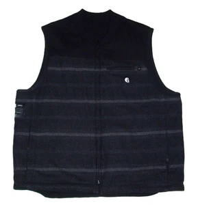 Carhartt x Hurley Mens Size XL XXL Reversible Vest Full Zip Grey Black Stripe - Picture 1 of 9