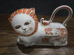 Anthropologie Löwe Keramik bedeckt Butterdose Vintage Retro Stil selten - Bild 1 von 7