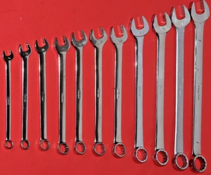 Juego de llaves combinadas Snap-On 11 piezas 3/8" - 1" estándar de 12 puntos SAE de accionamiento de flanco - Imagen 1 de 23