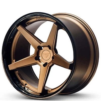 19x8.5"Ferrada Wheels FR3 Matte Bronze with Gloss Black Lip Rims Foto 1 de 4