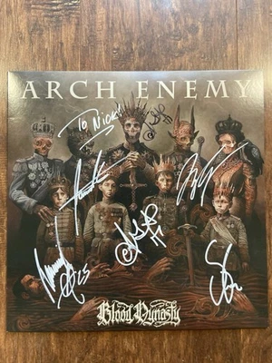 RARE Autographed Arch Enemy Blood Dynasty Black Ice Limited 180 Gr Vinyl - Image 1 of 3