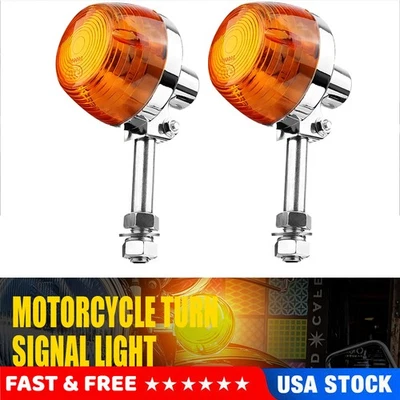 2X Luz de señal de giro ámbar para Harley Davidson Street 500 750 FXDR 114 Fat Boy Foto 1 de 4
