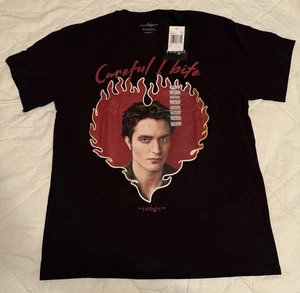 Twilight Edward Love Be Careful I Bite T-Shirt - Schwarz Größe XL - Bild 1 von 4