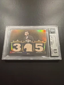 2007 Topps Triple Threads John F. Kennedy Gold Relic /9 #126 BGS 8.5 NM-MT+ - Picture 1 of 4