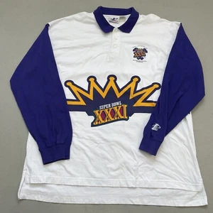 Vintage Logo Athletic Polo Shirt Super Bowl XXXI Big Logo Men 3XL XXXL - Picture 1 of 9