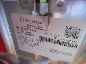 Greenheck Modell RBD-15 20" x 14" Fernausgleichsdämpfer (NUR DÄMPFER KEIN MOTOR) - Bild 1 von 3