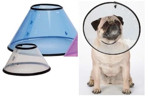 Elizabethan Dog Cone Collars Lightweight Flexible Plastic Protect Vet Healing - Picture 1 of 9