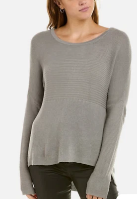 Helmut Lang High Low Sweater Womens Large Gray Viscose Blend Crewneck New - Image 1 of 4