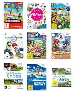 Nintendo Wii Spiele Auswahl Mario Kart , Mario Party 8 ,9 ,Sports , Wii Party