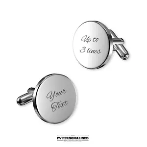 Gemelos Personalizados Grabados Personalizados Cualquier Texto para Papá Marido Hijo Novio - Imagen 1 de 13
